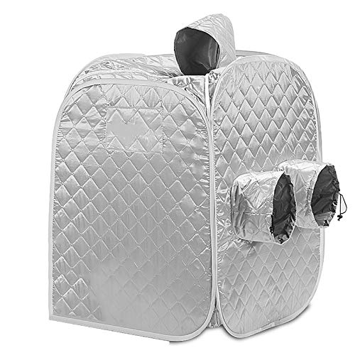Sauna de Vapor con Infrarrojos, 1-9 Marchas Ajustables, 1000 W de Alta Potencia. Ideal para hoteles Familiares y Interiores. Dimensiones: 75 x 75 x 115 cm.