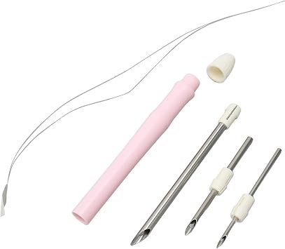 Gonetre Punch Needle Embroidery Punch Needle Punch Needle Tool Punch Needle Set Punch Needle 5mm 3.5mm 2mm Comfortable Grip Embroidery Pen Needle for DIY Craft Stitching
