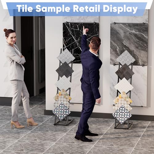 lukar 10 Tier Floor Standing Tile Display Rack, Flooring Sample Board Rack by lukar - Used condition - Image 6