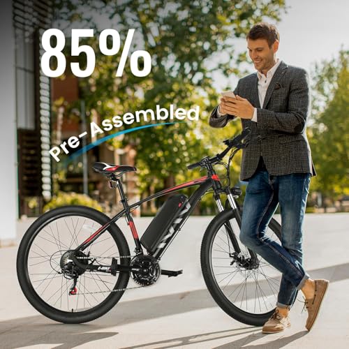 Image of Vivi Electric Bike for Adults, 27.5 inch Electric Mountain Bike, 500W Class 2 eBike 48V 499WH Removable Battery, Up to 50 Miles Range, 21 S Adult Electric Bicycles