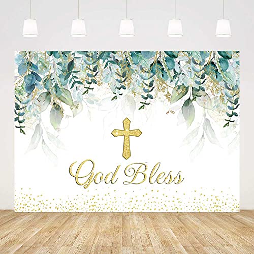 AIBIIN 2,1 x 1,5 m verde Dio benedica sfondo verde...