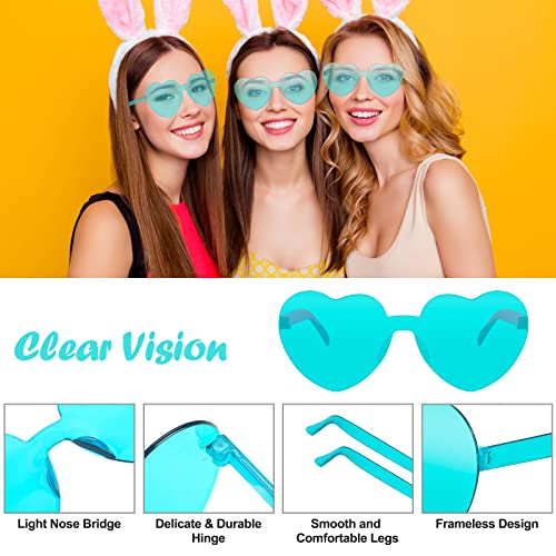 Heart Sunglasses for Women,Heart Shaped Glasses Eyewear Bachelorette Fashion Accessories for Barbie Party birthday Favors3