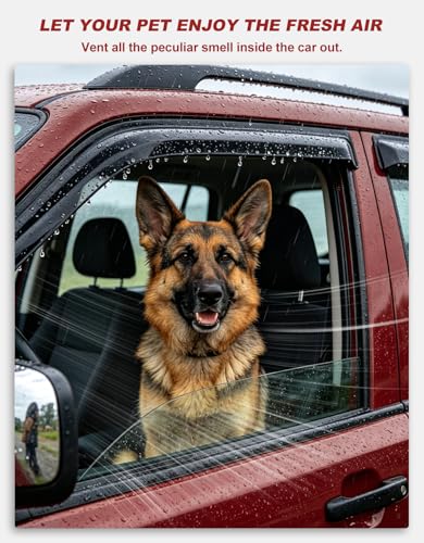 Image of Tape-On Window Visors Rain Guards for Toyota RAV4 2019-2025,6pcs | 6PCS,Low Profiles,Extra-Thick,Extra Durable,Out-Channel,Window Deflectors,Vent Visors,Vent Shades,Car Accessories