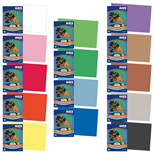 Kaplan Pacon Construction Paper Assorted Colors 50 Sheet Packs 12" X 18" - 700 Sheets Total #TOP1