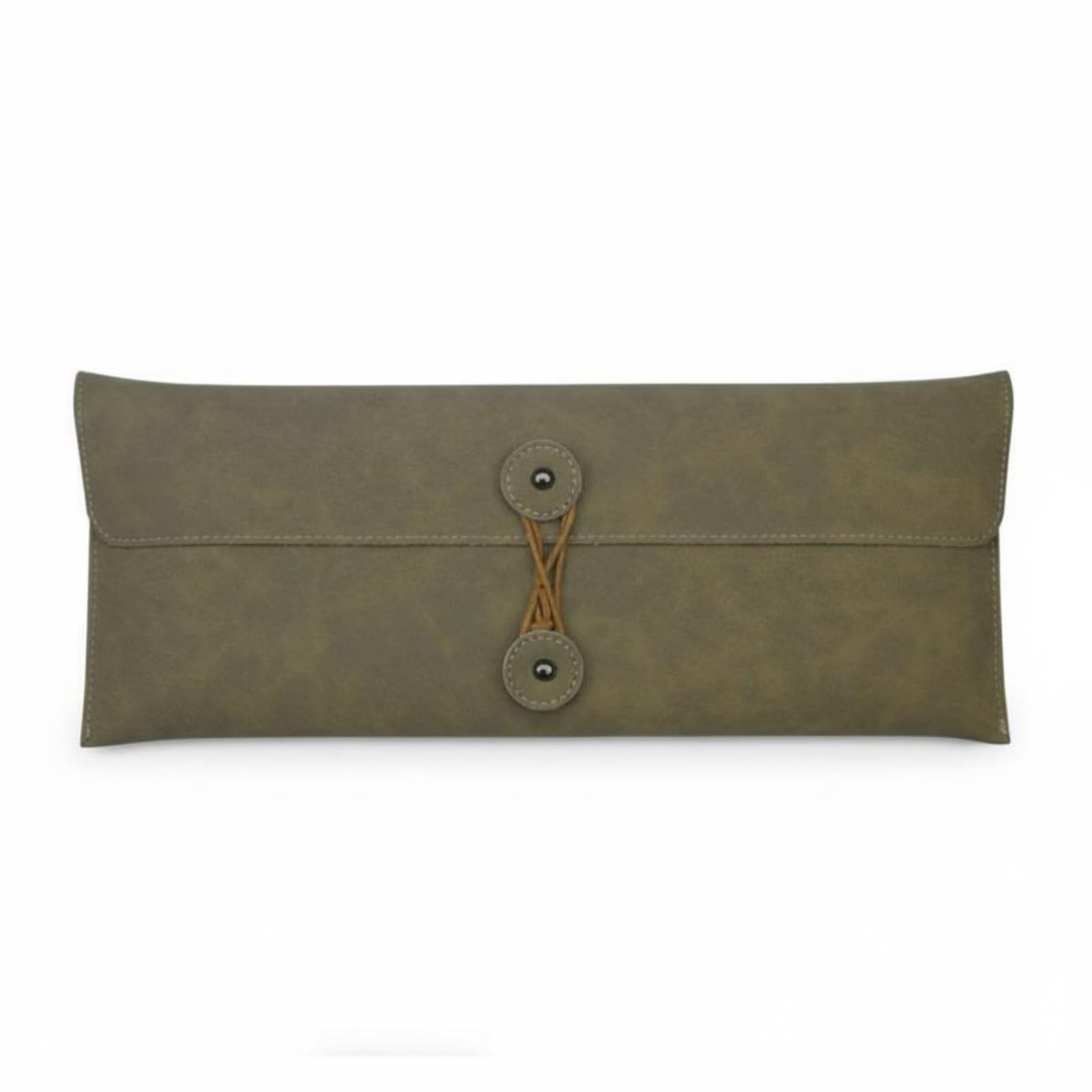 Dustproof Vintage Keyboard Pouch Portable Leather Keyboard Case for Gamers, Office, Travel, Olive-image-41