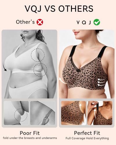 Image of VQJ Women's Wireless Jelly Full Coverage Bra Push Up Support Seamless