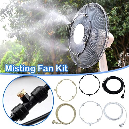 Misting System Fan Cooling Portable Patio Garden Spray Fog Mist Sprinkler Kit Kit J2X8 Sprayer Nozzles M Fan Mist Water #TOP5