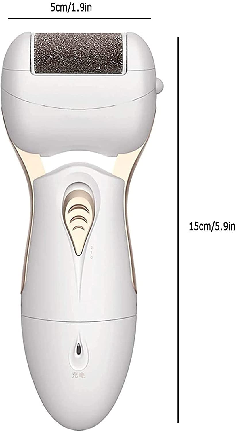 Rimozione del callo del Piede Elettrico, qualità Professionale USB Rimozione Ricaricabile del callo con 3 Teste a rulli, Strumenti per Pedicure a 2 velocità Cura del Piede Rimozione della Pelle