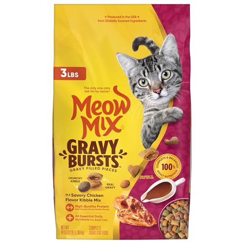 Meow Mix Gravy Bursts, Savory Chicken Flavor Mix, Gravy...