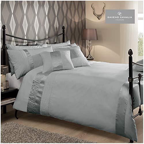 Gaveno Cavalia Signature Collection Caprice Set with Duvet Cover and Pillow Case Silver, Polyester-Cotton, King