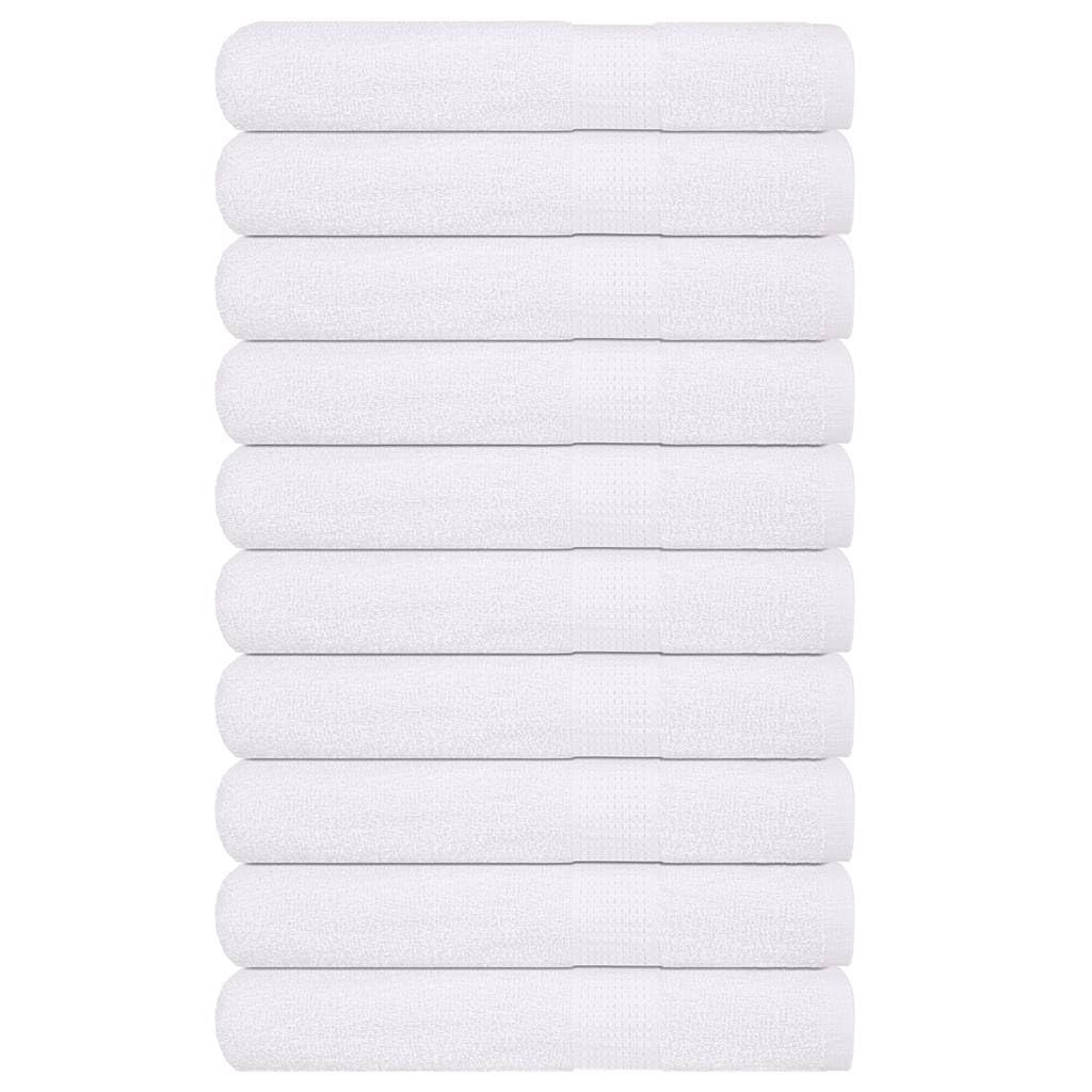 Handtücher FROGN 10 Stk Weiß 100x200 cm 360 g/m² Baumwolle Frottierware saugstark weich flauschig schnelltrocknend für Badetuch Strandtuch Sauna Spa Wellness