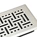 Accord Ventilation AMFRSNB410 Floor Register with Wicker Design, 4-Inch x 10-Inch(Duct Opening Measurements), Satin Nickel