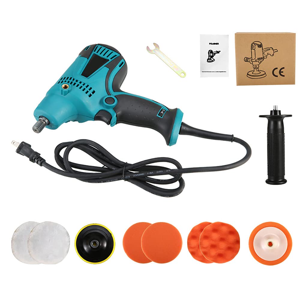 LJJ Lucidatrice Professionale 1200W con Disco lucidante, 6 velocità Variabili