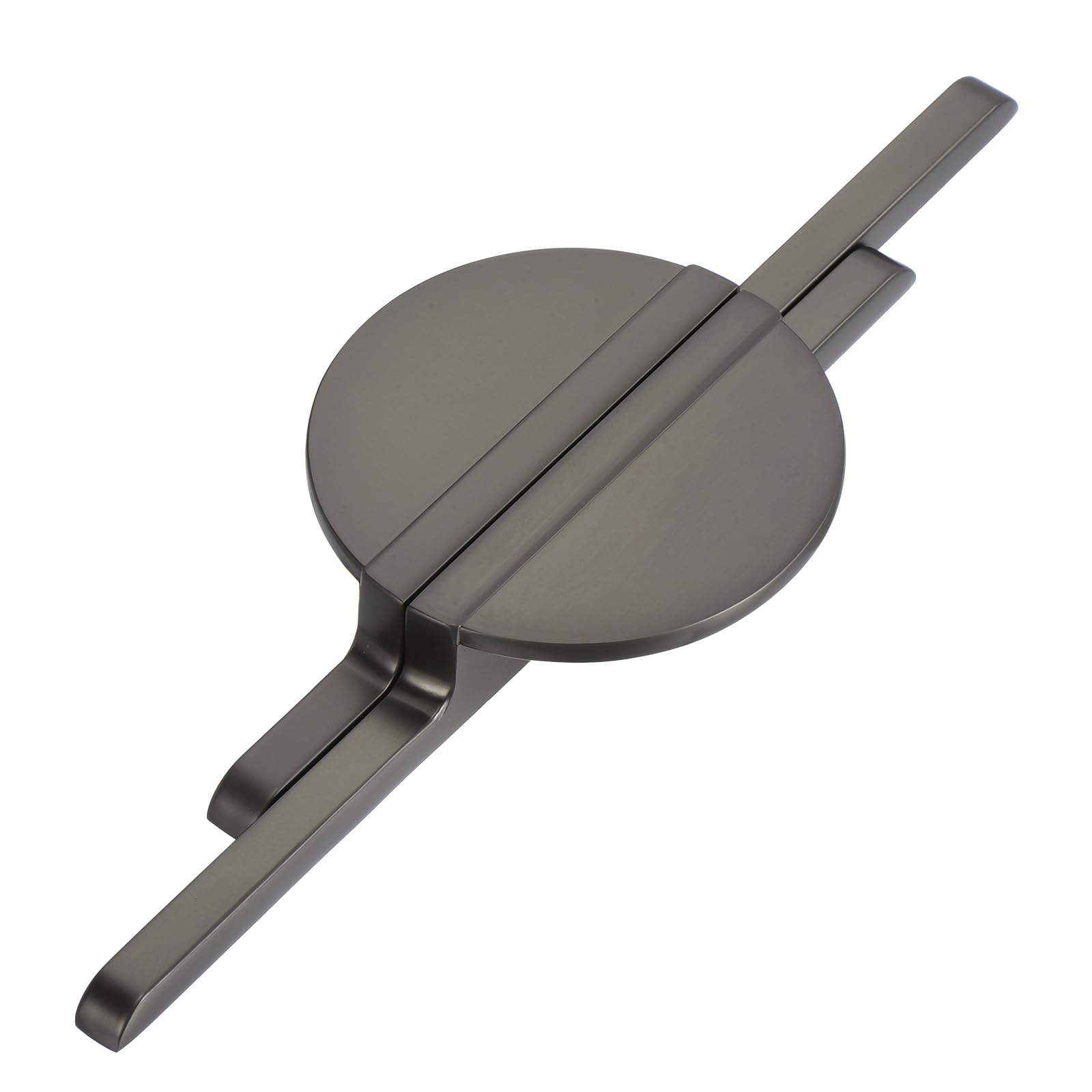 Poignées demi-lune de placard en finition gris brossé 64mm