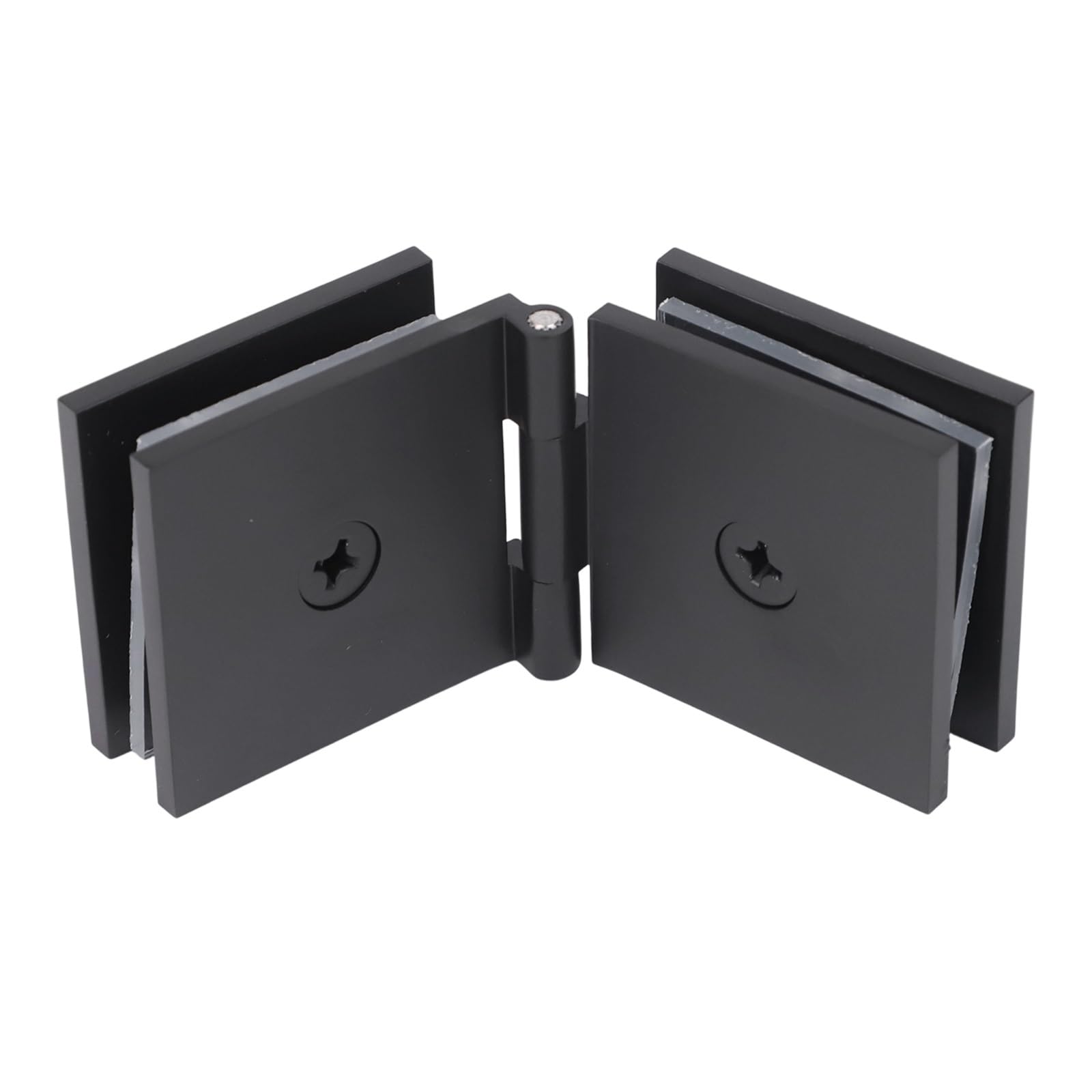 Cnyuon Color 4 Glass Clamp Shower Door Hinge 0 Degree Angle Diy Friendly Easy Installation Mounting Hardware Brass For For Glass Door(Color 4)