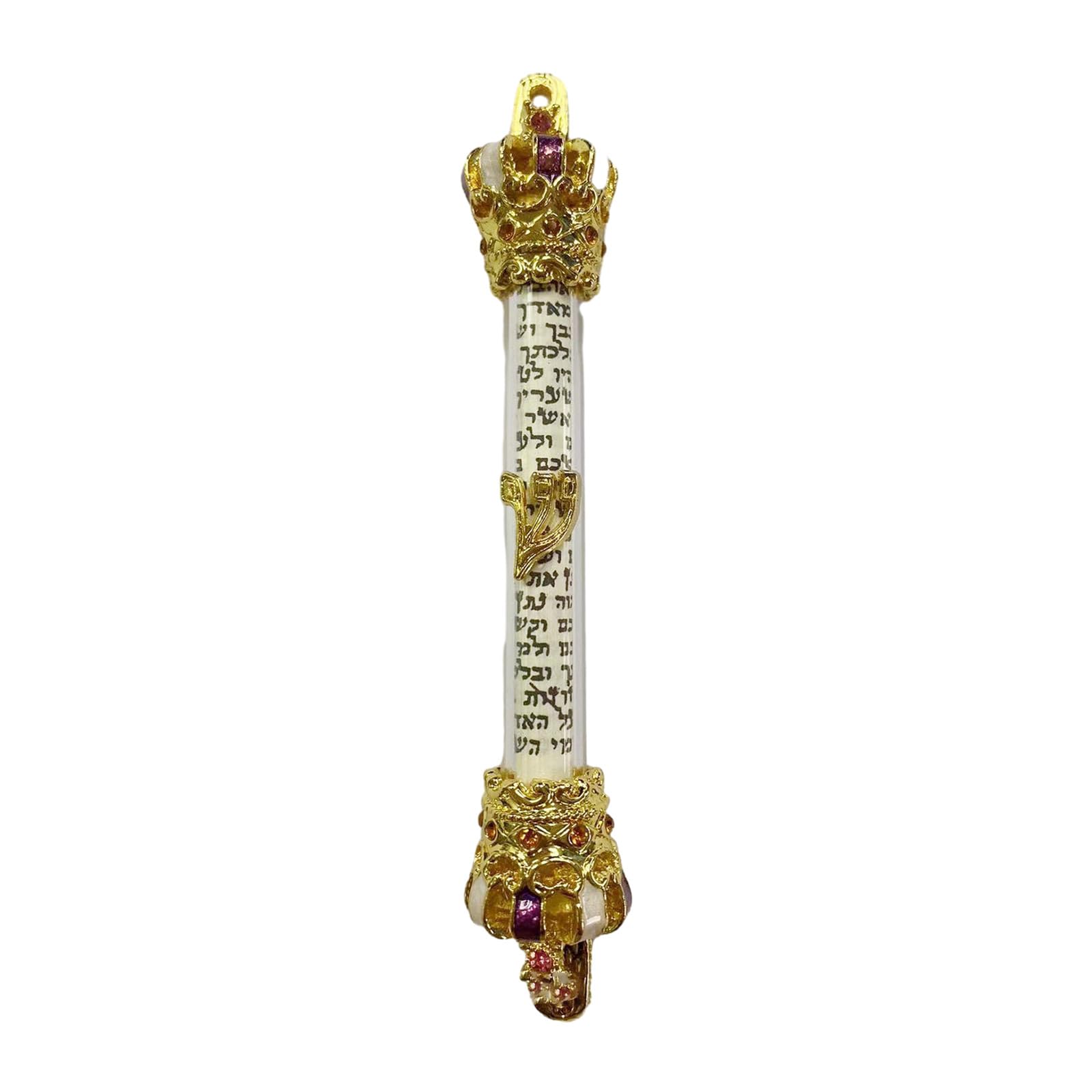 Bible Crowns Scroll Door Mezuza Home Mezuzah Front Decor Gifts Women Wedding Metal Case Side Religious