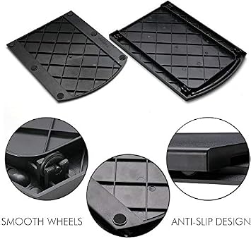 Kitchen Caddy Sliding Coffee Tray Mat, Under Cabinet Appliance Coffee Maker Toaster Countertop Storage Moving Slider - 12” Premium BPA Free Base Sliding Shelf with Smooth Rolling Wheels, Black