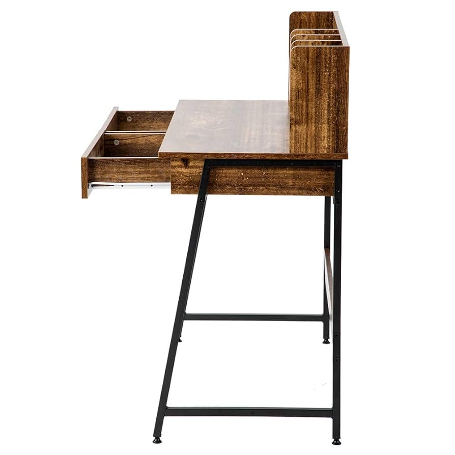 人気商品】【ダークブラウン】パソコンデスク 引き出し付き　収納台　ミシン台 学習 Amazon｜パソコンデスク 引き出し付き 収納台 ミシン台 学習机