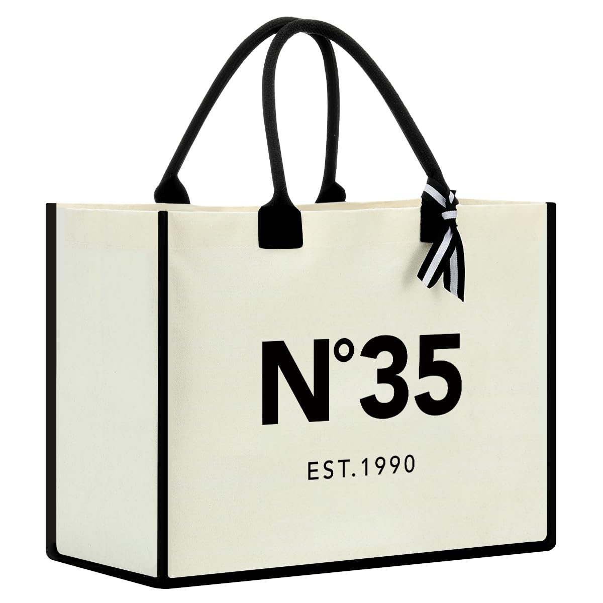 35th Birthday Gifts for Women - 35th Birthday Decorations for Her - 35 Year Old Birthday Gifts for Female Mom Wife Sister Aunt Nana- Beach Bag Canvas ToteBag Grocery Bags Reusable Shopping Bags
