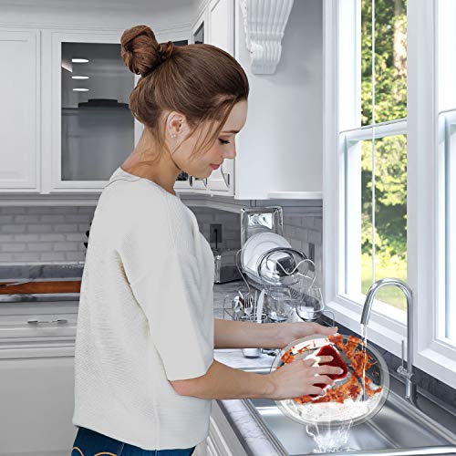 Silicone Scrubbing Pad Sponges By Scrubit - Real Silicon Non Scratch Kitchen Scrubber - Non Smell Cleaning Sponges For Kitchen Dishes - Reusable Soft Dish Sponge - Blue Red Green Pads (3 Pack) #TOP7