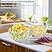 Qxbekmor Large Acrylic Salad Bowls and Serving Bowls, Great for Serving Salad, Popcorn, Chips, Dips, Condiments, Break-Resistant Set of 2, Clear 146 oz