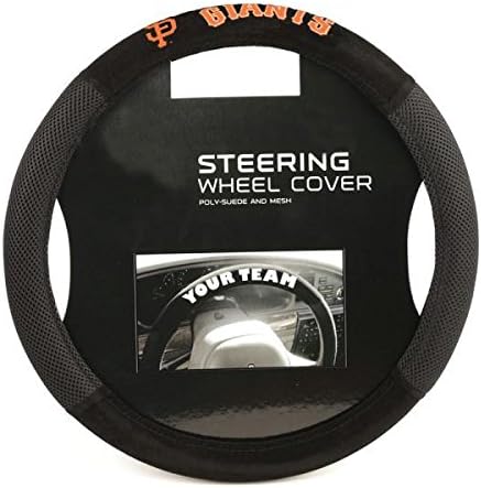 Fremont Die MLB Unisex-Adult Poly-Suede Steering Wheel Cover