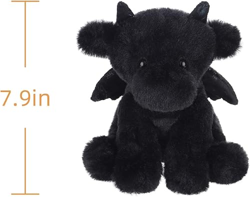 Vista 59 de Apricot Lamb Juguetes de peluche verde de peluche dragón dinosaurio animal de peluche suave perfecto para niños 8 pulgadas Negro,Azul oscuro,Verde