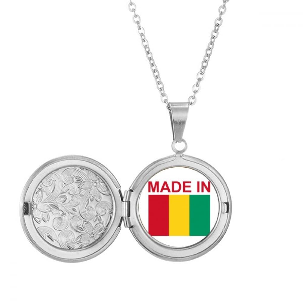 Collier médaillon d'amour Guinée en acier inoxydable durable - 5