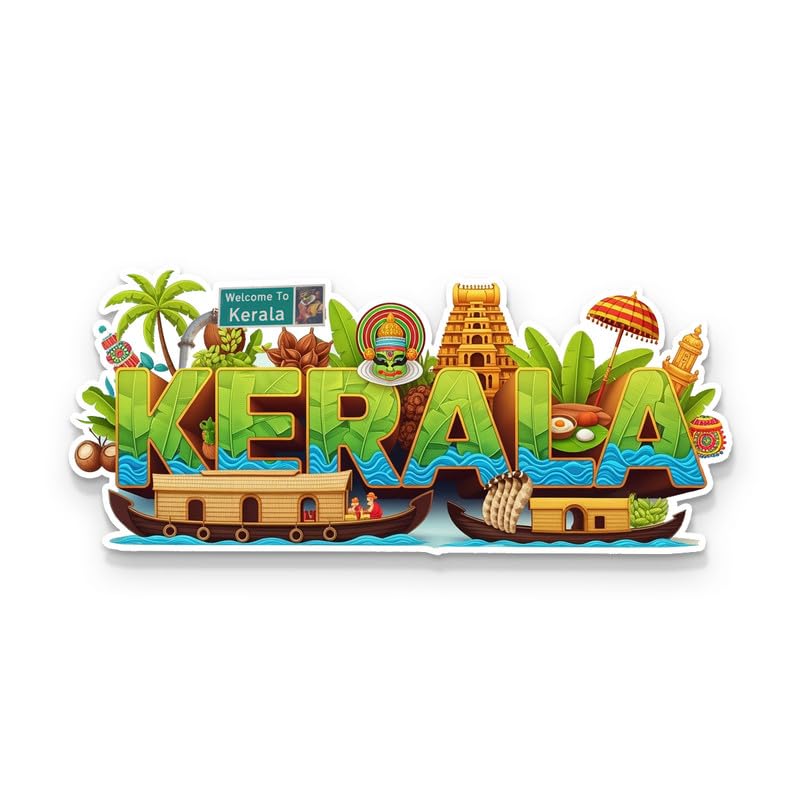 Image of Kerala Fridge Magnets, Glossy Finish, Stylish Magnet for Fridge, Wardrobe & Metal Surfaces