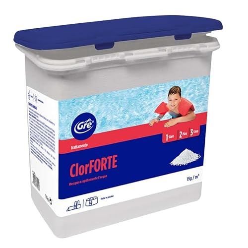 Gre CLORCHOC Cloro Forte GRANULARE 1 kg Piscina Manutenzione Pulizia