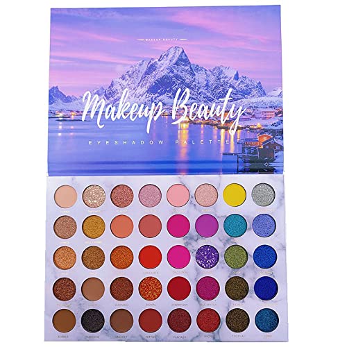 Abelyn Colorful Eyeshadow Palette 40 Shades Highly Pigmented Matte Shimmer Eye Shadow Pallet Pressed Glitter Makeup For Women Beauty #TOP2