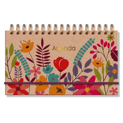 Agenda Semanal Mini Floral Kraft 2026 - Fina Ideia Agenda Semanal Mini Floral Kraft 2026 - Fina Ideia