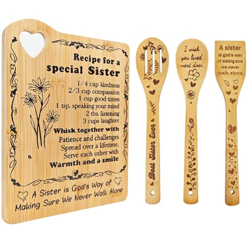 Set de tabla de cortar y utensilios de bambú para hermana miniatura 1