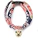 Necoichi Chirimen Hanabi Fireworks Cat Collar (Navy)
