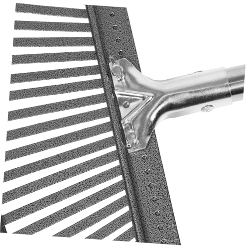 Râteau à métal robuste réglable pour outil de jardinage ameublissement sol