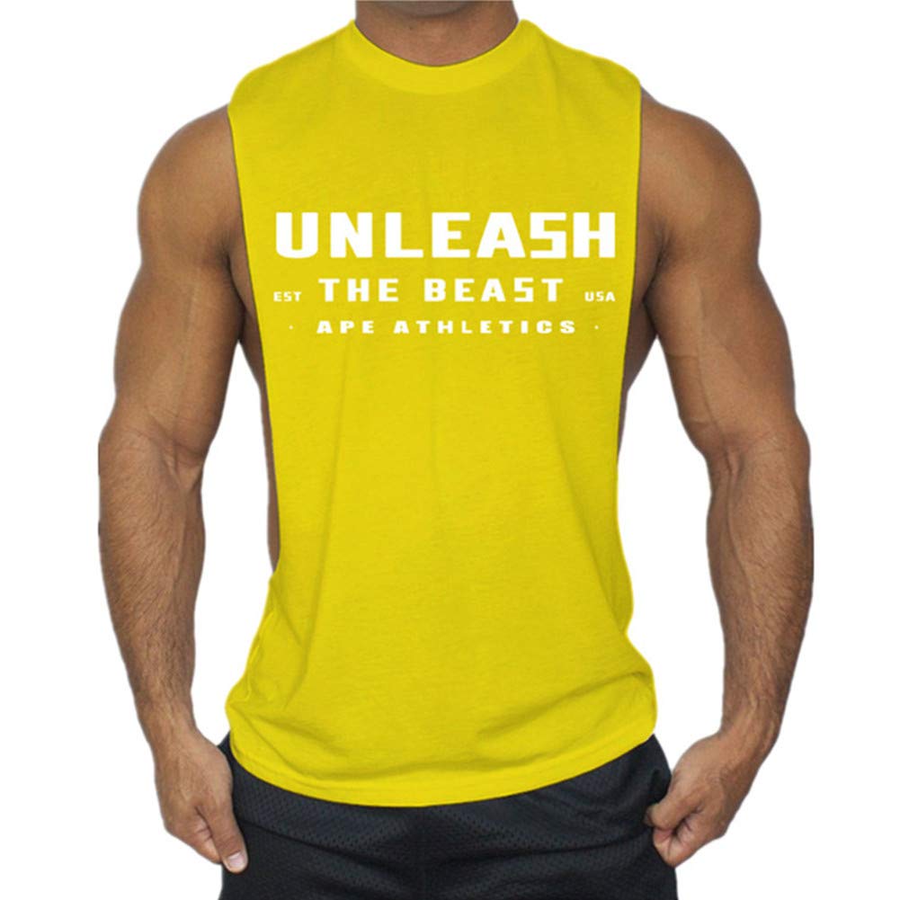 Fansu Mannen spiertank heren running tanktop shirt fitness tank zacht