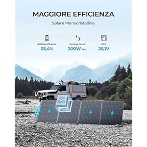 BLUETTI Generatore Solare AC180 con Pannello Solare PV200, Batteria LiFePO4 1152Wh con 2 Uscite AC 1800W (2700W Picco), Generatore Solare Portatile per Campeggio, Viaggio, Interruzione di Corrente - immagine 6