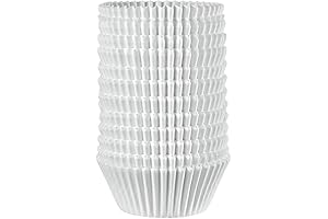 Comfy Package of 500Pcs Greaseproof Standard White Cupcake Liners