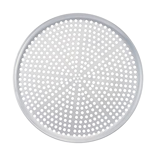 Norjac Pizza Pan With Holes 10 Inch, 2 Pack, Perforated, Sturdy, Rust Free, Pure Aluminum, Made In Canada. #TOP3