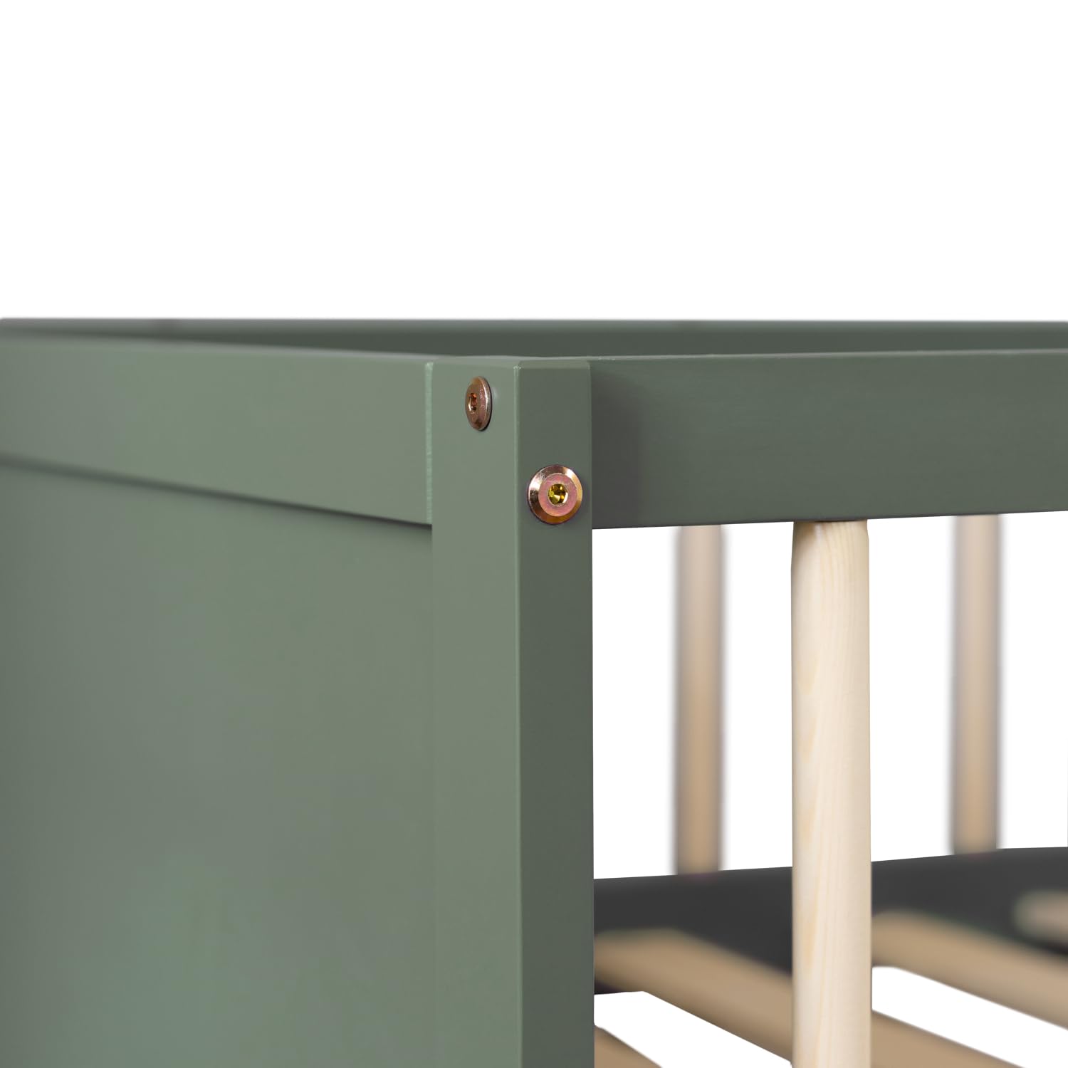 Happy Garden Letto per Bambini Adam, Dimensioni 190x90cm, con Rete a doghe - Struttura in Legno Verde, Facile da Montare - Ideale per Creare Una cameretta per Bambini Colorata e Accogliente.