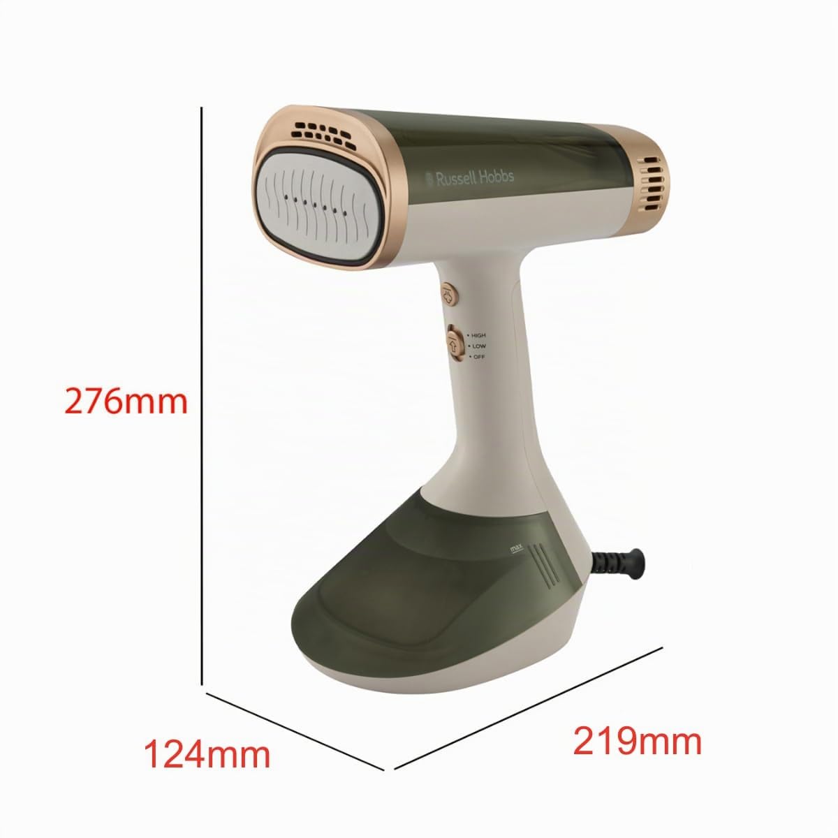 Russell Hobbs plancha vertical con succión tejidos [1500 W, 24 g/min de vapor] (3 configuraciones de vapor y succión, depósito de agua de 200 ml, calentamiento en 35 s.,cerámica 28551-56