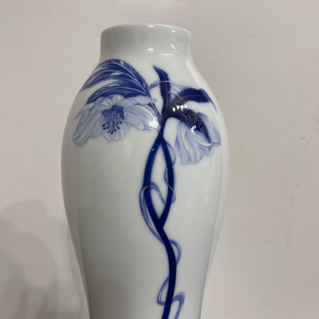 Amazon.co.jp: 深川製磁 オリエンタルブルーヌーボ9号 青と白の花柄