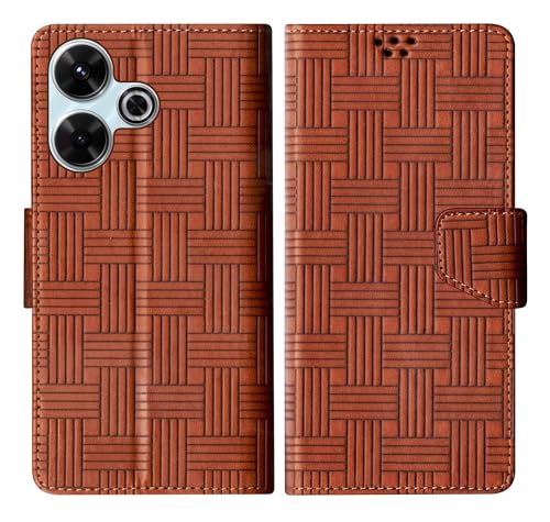 Image of SBMS Flip Cover for Redmi 13 5G / Redmi 13 4G Back Cover Case with Magnatic Closure | Inbuilt Stand | Card & Money Pocket (Mat Tan)