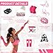Honoson 7 Pcs Volleyball Training Equipment Aid Volleyball Serving Trainer Kit Gifts for Beginners (Pink,Girls)