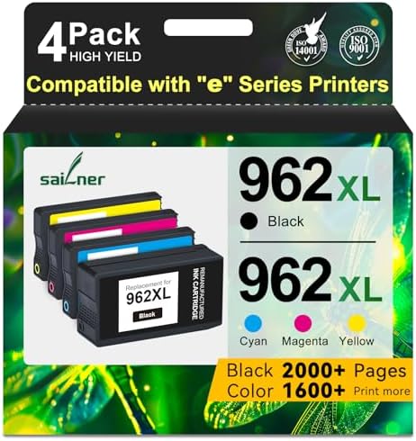962XL Ink Cartridges Replacement for HP 962XL Ink Cartridges Combo Pack 4PK image 5