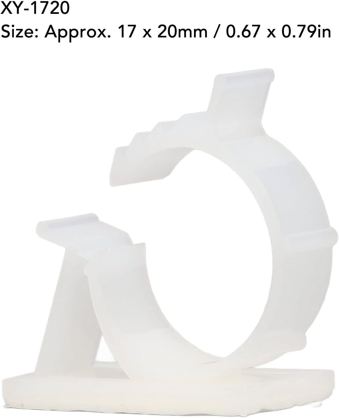 100PCS Self Adhesive Cable Clips, PA66 Adjustable Nylon PA66 Wire Management Clips for Desk, Car and Wall (XY-1720)