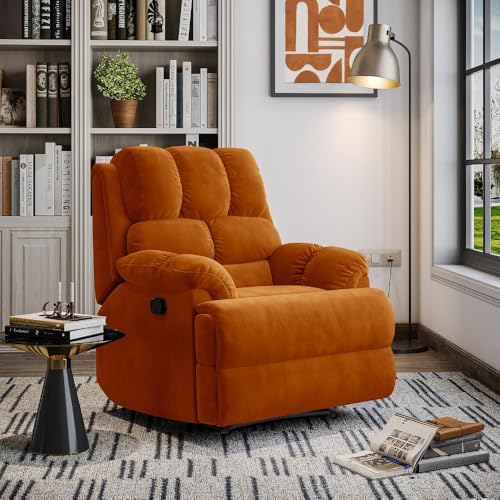 Image of Wakefit Recliner | 3 Year Warranty | Recliner Sofa 1 Seater, XpertGRID Technology, Designed for Supreme Comfort & Relaxation, Easy DIY Assembly, 145 kg Weight Capacity, Virelia (Amber)
