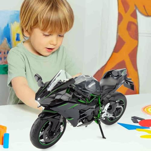Image of Magicwand 1:12 Scale Die-Cast K.a.w.a.s.a.ki N.i.n.j.a Metal Motorcycle with Stand,Music,Lights for Collector's & Kids