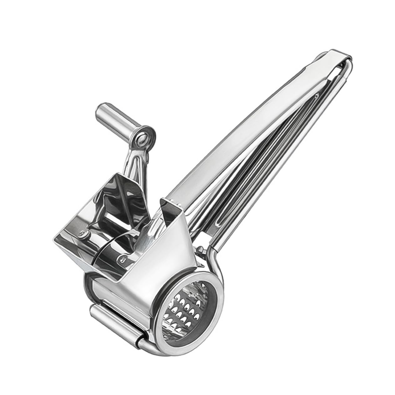 TOYANDONA Edelstahl Käsereibe mit Handkurbel Rostfrei Lebensmittelecht Multifunktionaler Handkurbelreibe für Käse Knoblauch und Schokolade Einfache Reinigung Spülmaschinenfest Kompakt für