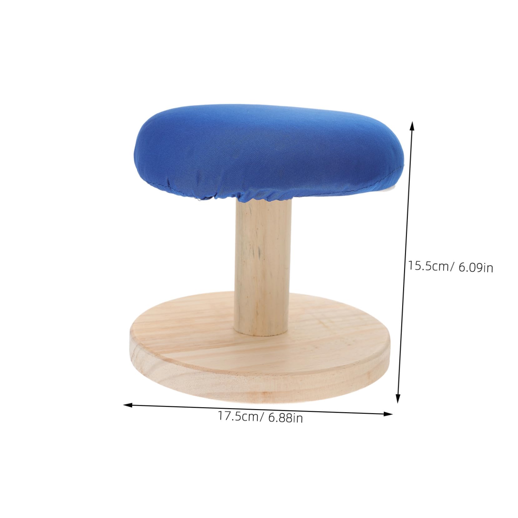 TOYANDONA Asse Da Stiro Curvo in Legno e Tessuto, Sgabello Rotondo Da Stiro Per Uso Domestico, Resistente Alle Alte Temperature, Supporto Stabile Salvaspazio Per Stiratura Di Polsini e Colletti